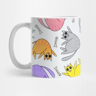 Colorful Tabby Cat Pattern Design Mug